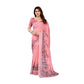 Traditional Women's Linen Cotton Printed Saree With Blouse Piece
