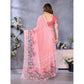 Traditional Women's Linen Cotton Printed Saree With Blouse Piece