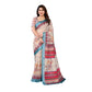 Traditional Women's Linen Cotton Printed Saree With Blouse Piece