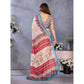Traditional Women's Linen Cotton Printed Saree With Blouse Piece