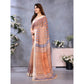 Traditional Women's Linen Cotton Printed Saree With Blouse Piece
