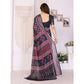 Traditional Women's Linen Cotton Printed Saree With Blouse Piece