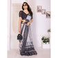 Traditional Women's Linen Cotton Printed Saree With Blouse Piece