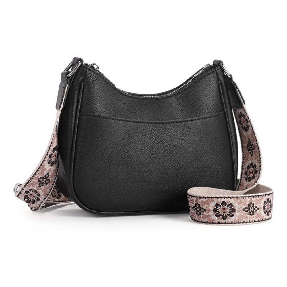 Attractive Women's PU Leather Zipper Sling Bag