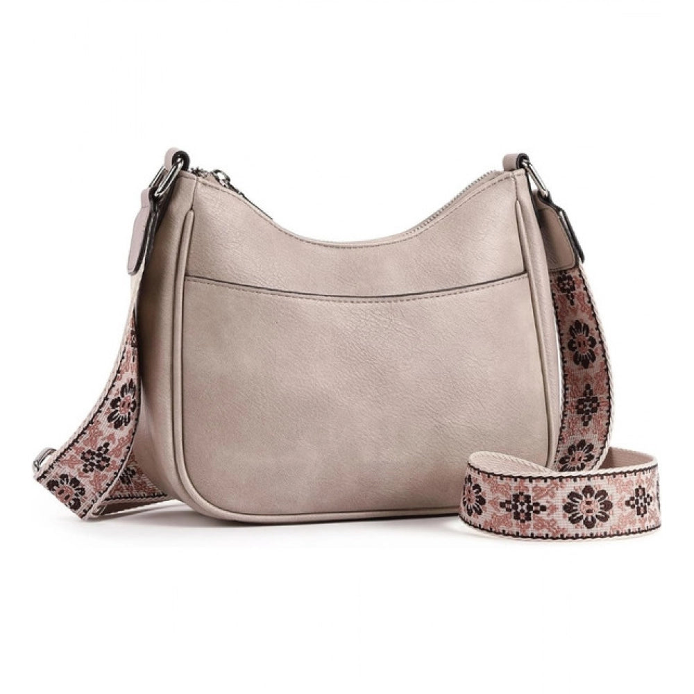Attractive Women's PU Leather Zipper Sling Bag