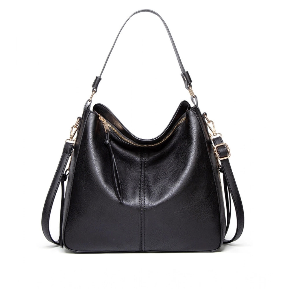 Attractive Women's PU Leather Zipper Handbag