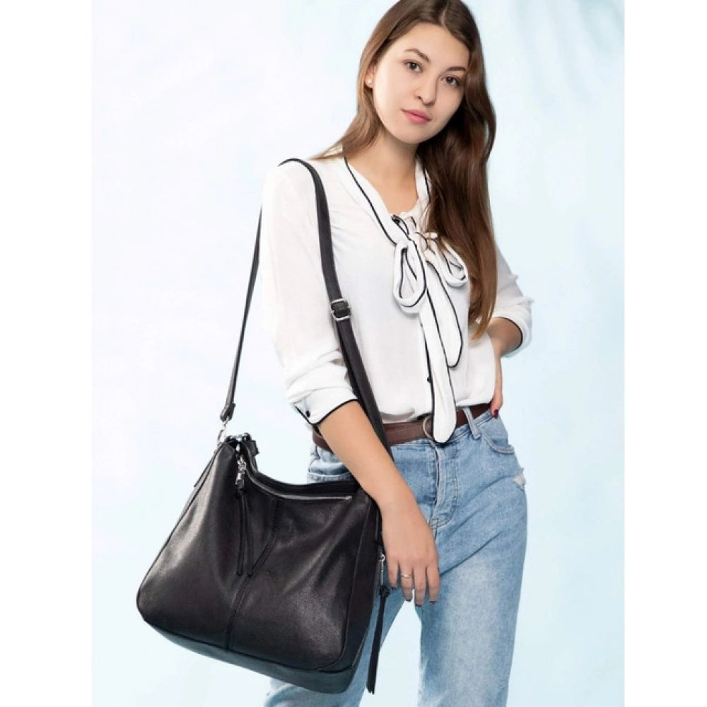 Attractive Women's PU Leather Zipper Handbag