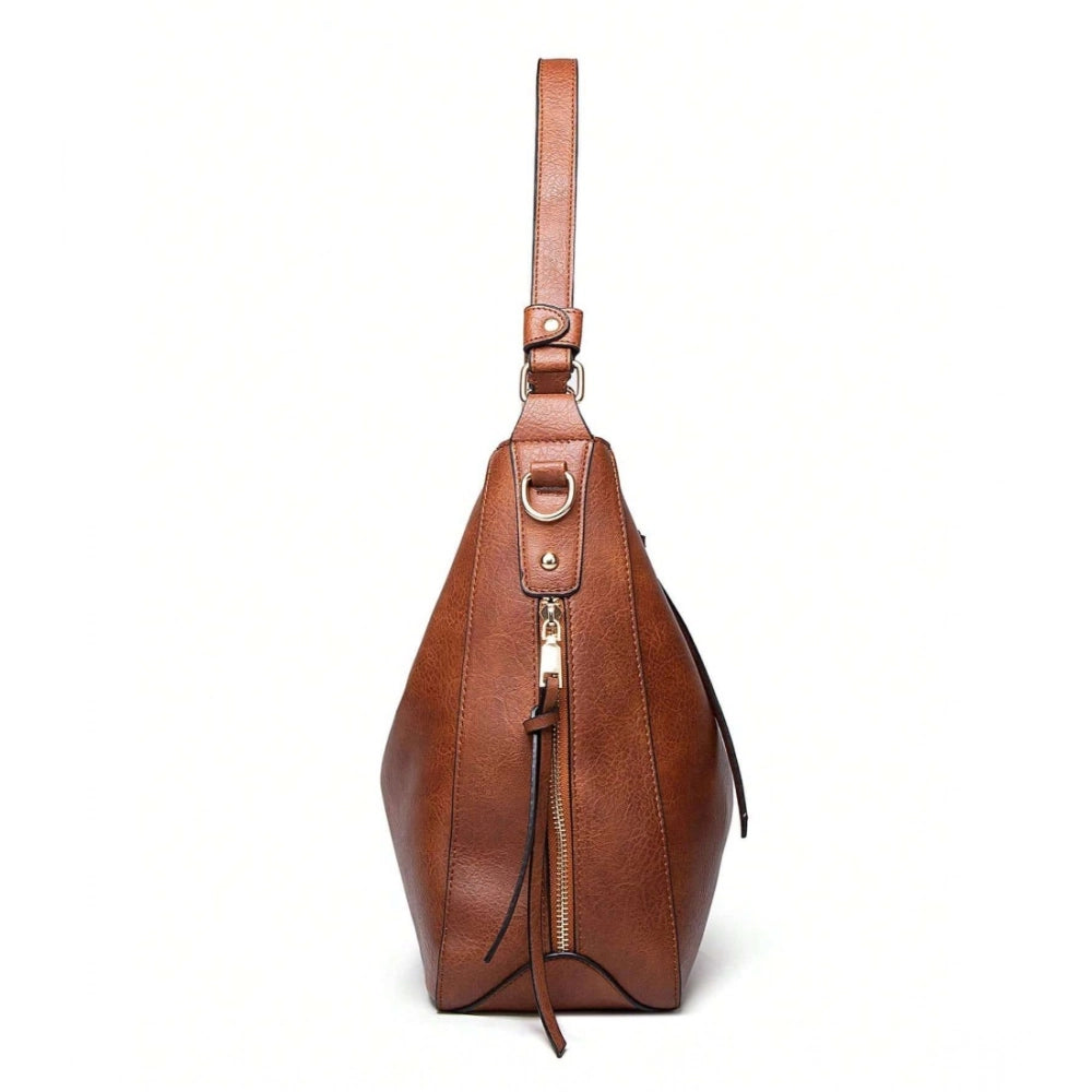 Attractive Women's PU Leather Zipper Handbag
