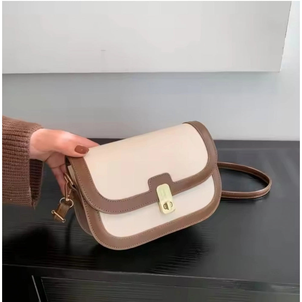 Classy Women's PU Leather Zipper Sling Bag