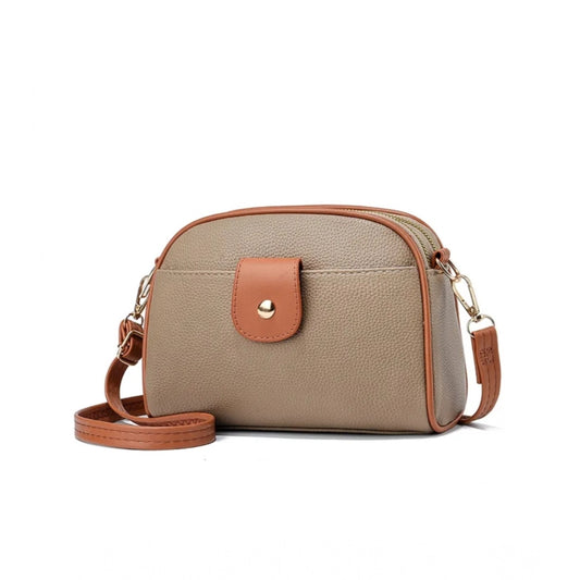 Classy Women's PU Leather Zipper Sling Bag