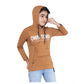 Attractive Boy's Cotton Printed Hooded Neck Hoodies (Brown)