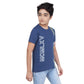 Designer Boy's Cotton Grapic Printed Round Neck T-Shirt (Blue)