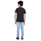 Designer Boy's Cotton Grapic Printed Round Neck T-Shirt (Black)