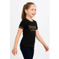 Stunning Girl's Cotton Printed Round Neck T-Shirt (Black)