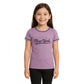 Stunning Girl's Cotton Printed Round Neck T-Shirt (Lavander)