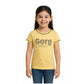 Stunning Girl's Cotton Printed Round Neck T-Shirt (Yellow)