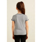 Stunning Girl's Cotton Printed Round Neck T-Shirt (Grey)