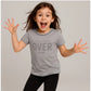 Stunning Girl's Cotton Printed Round Neck T-Shirt (Grey)