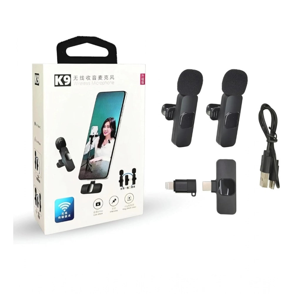 Plastic K9 Microphone Digital Mini Portable Recording Clip Mic with Receiver