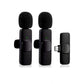 Plastic K9 Microphone Digital Mini Portable Recording Clip Mic with Receiver