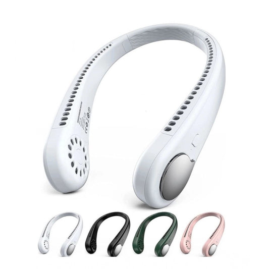 Plastic USB Rechargeable Wearable Neck Fan