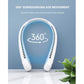 Plastic USB Rechargeable Wearable Neck Fan