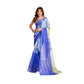 Attractive Women's Faux Linen Printed Ready-to-Wear Saree With Blouse Piece (Blue)