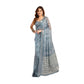 Attractive Women's Faux Linen Printed Ready-to-Wear Saree With Blouse Piece (Light Blue)