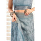 Attractive Women's Faux Linen Printed Ready-to-Wear Saree With Blouse Piece (Light Blue)