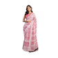 Attractive Women's Faux Linen Printed Ready-to-Wear Saree With Blouse Piece (Pink)