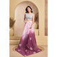Designer Women's Faux Linen Printed Ready-to-Wear Saree With Blouse Piece (Wine)