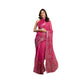 Designer Women's Faux Linen Printed Ready-to-Wear Saree With Blouse Piece (Pink)