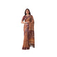 Stunning Women's Faux Linen Printed Saree With Blouse Piece