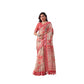 Stunning Women's Faux Linen Printed Saree With Blouse Piece