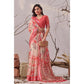 Stunning Women's Faux Linen Printed Saree With Blouse Piece