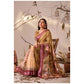 Stunning Women's Faux Linen Printed Saree With Blouse Piece