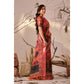 Stunning Women's Faux Linen Printed Saree With Blouse Piece
