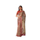 Stunning Women's Faux Linen Printed Saree With Blouse Piece