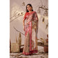 Stunning Women's Faux Linen Printed Saree With Blouse Piece