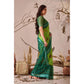 Stunning Women's Faux Linen Printed Saree With Blouse Piece