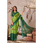 Stunning Women's Faux Linen Printed Saree With Blouse Piece