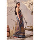 Beautiful Women's Faux Linen Printed Saree With Blouse Piece