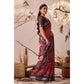 Beautiful Women's Faux Linen Printed Saree With Blouse Piece