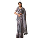 Beautiful Women's Faux Linen Printed Saree With Blouse Piece