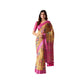 Beautiful Women's Faux Linen Printed Saree With Blouse Piece