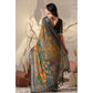 Beautiful Women's Faux Linen Printed Saree With Blouse Piece