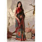 Beautiful Women's Faux Linen Printed Saree With Blouse Piece