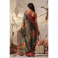 Beautiful Women's Faux Linen Printed Saree With Blouse Piece
