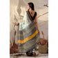 Pretty Women's Faux Linen Printed Saree With Blouse Piece