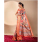 Adorable Women's Faux Silk Printed Saree With Blouse Piece
